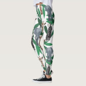 Leggings Vierge Zebra Elephant Giraffe Safari Animals (Gauche)