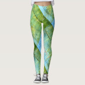 Leggings vieux mur bleu (Devant)