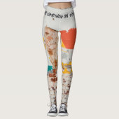 Leggings Vieux mur peint avec graffiti (Devant)