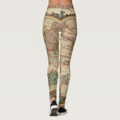 Leggings Vieux World Map by Nicolaas (Dos)