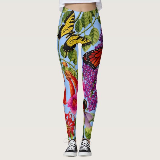 Leggings vigne de trompette, buisson de papillon, baume d'a (Devant)