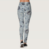 Leggings Vigne florale bleu poussiéreux (Dos)