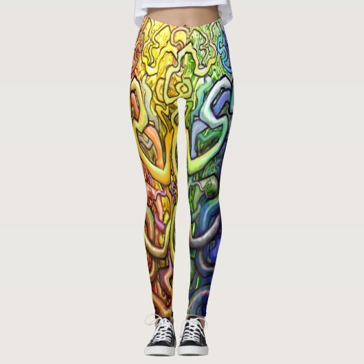 Leggings Vignes arc-en-ciel (Devant)