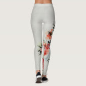 Leggings Vignes et guêtres florales japonaises de (Dos)