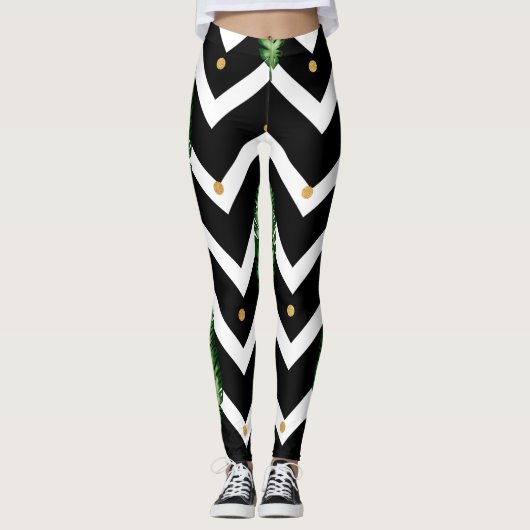 Leggings Vignes florales tropicales (Devant)