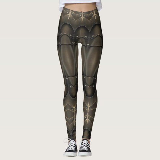 Leggings Viking Armor Design abstrait (Devant)