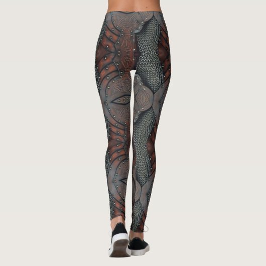 Leggings Viking Armor Design abstrait (Dos)