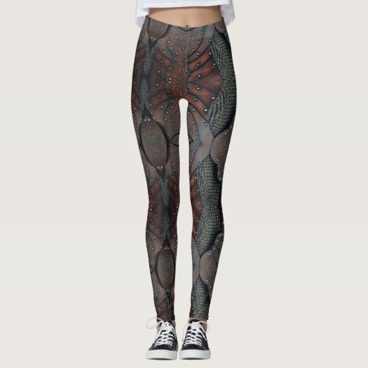 Leggings Viking Armor Design abstrait (Devant)