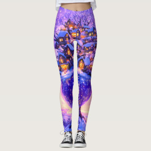 Leggings Village enneigé de l'hiver fantastique