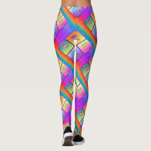 LEGGINGS VIN D'ART DE POP (Dos)