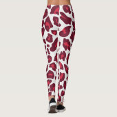 Leggings Vin Motif léopard rouge (Dos)