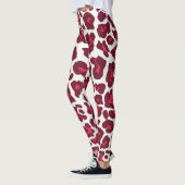 Leggings Vin Motif léopard rouge (Gauche)