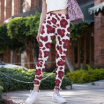 Leggings Vin Motif léopard rouge<br><div class="desc">motif léopard unique tel un design accrocheur pour les amateurs de léopard.</div>