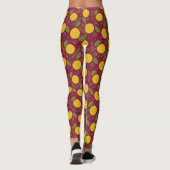 Leggings Vin rougi de Noël bordeaux épicé (Dos)