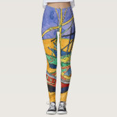 Leggings Vincent van Gogh - Bateaux de pêche sur la plage (Devant)