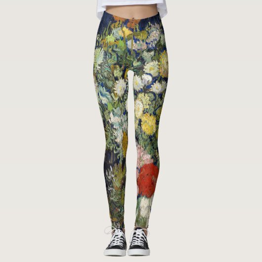 Leggings Vincent van Gogh - Bouquet de fleurs dans un vase (Devant)