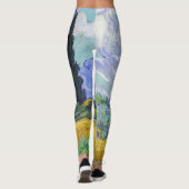 Leggings Vincent Van Gogh - Champ de blé avec cyprès (Dos)