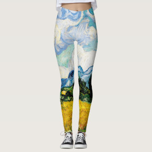 Leggings Vincent Van Gogh Champ de blé avec cyprès (1889)