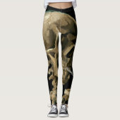 Leggings Vincent van Gogh - Crâne avec cigarette brûlante (Devant)