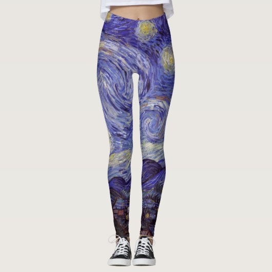 Leggings Vincent Van Gogh Starry Nuit Vintage Art (Devant)