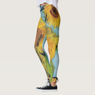 Leggings Vincent Van Gogh - Trois tournesols dans un vase