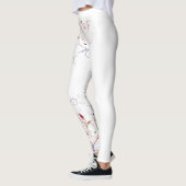 Leggings Vins colorés et fleurs (Gauche)