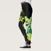 Leggings Vinta Geisha Green Flowers (Gauche)