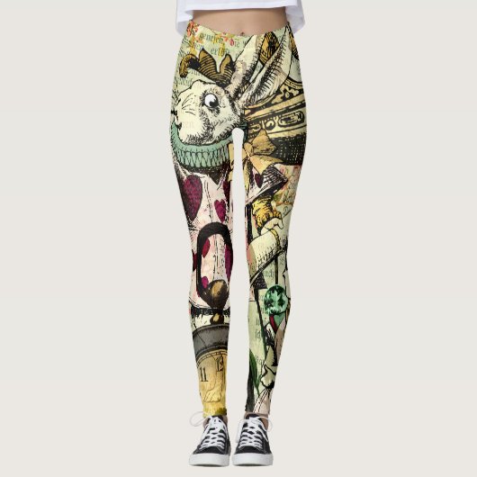 Leggings Vintage Alice au pays des merveilles (Devant)
