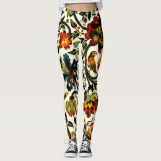 Leggings Vintage Art Nouveau Charles Cicadas Motif