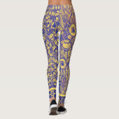 Leggings Vintage Botanique Art Nouveau Motif (Dos)
