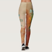 Leggings Vintage Bouquet of Flowers by Odilon Redon (Dos)