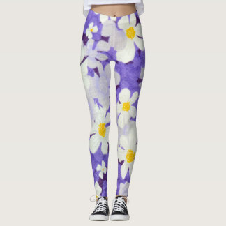 Leggings Vintage coloré : Motif Fleur sans couture