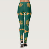 Leggings Vintage couleur turque transparente (Dos)