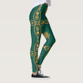 Leggings Vintage couleur turque transparente (Droite)