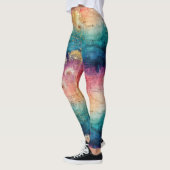 Leggings Vintage Dandelion Abstract Pattern (1) (Gauche)