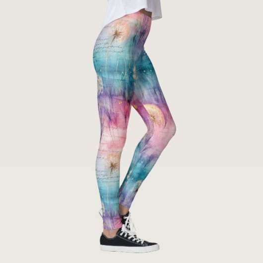 Leggings Vintage Dandelion Abstract Pattern (6) (Droite)