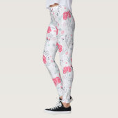 Leggings Vintage Delicate Joli Floral Rose Botanique (Gauche)