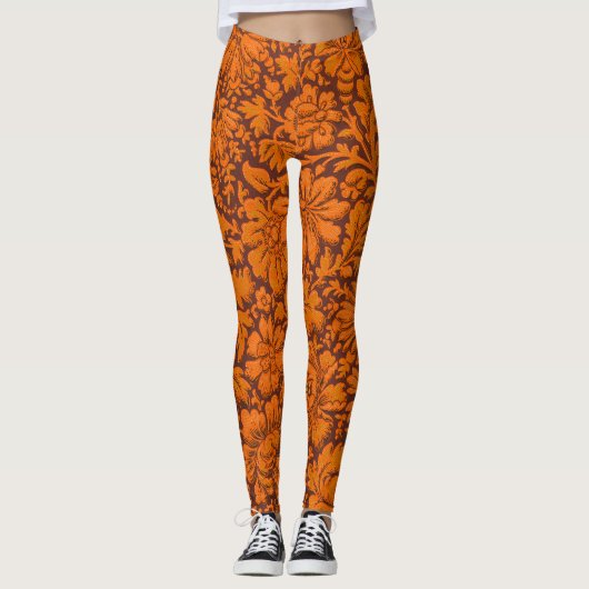 Leggings Vintage esthétique sur toute l'impression florale (Devant)