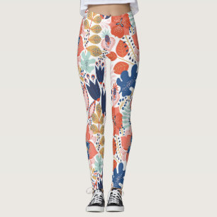 Leggings Vintage floral clair : style scandinave.