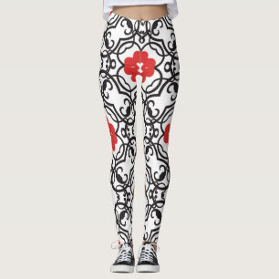 Leggings Vintage floral intemporel : sans couture classique