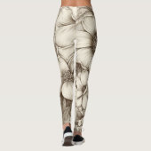 Leggings Vintage Floral Sepia Motif (13) (Dos)