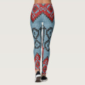 Leggings Vintage géométrique classique mignon tendance élég (Dos)