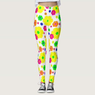 Leggings vintage mod floral groovy
