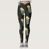 Leggings Vintage Motif de Noël, Candles Holiday Cheer (Devant)