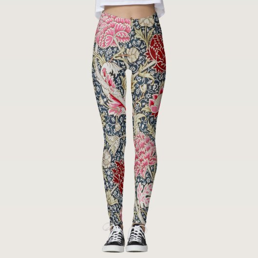 Leggings Vintage motif floral, William Morris (Devant)