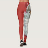 Leggings Vintage Noël Père Noël, Jolly et Winking (Dos)