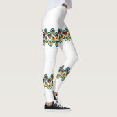 Leggings Vintage paon on white (Droite)