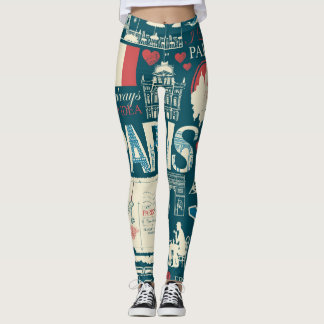 Leggings Vintage parisien : France Élégance