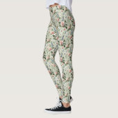 Leggings Vintage Pastel Floral Motif botanique (Gauche)