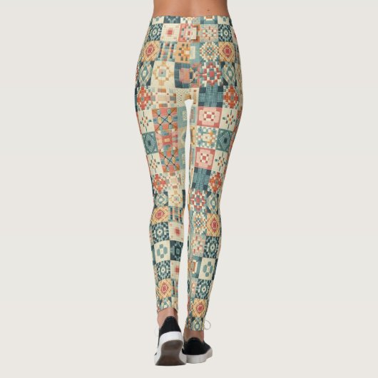 Leggings Vintage, patchwork, paré (Dos)